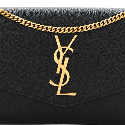 Saint Laurent Grain de Poudre Uptown Chain Wallet Black 9 of 12