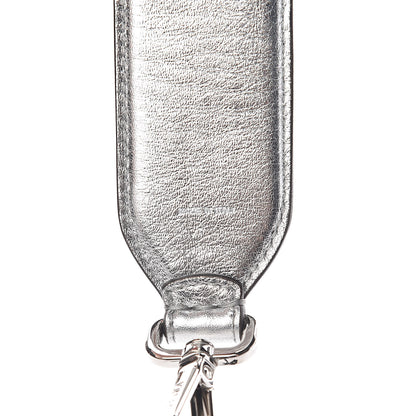 Fendi Vitello Catalan Mirror FF 1974 Embossed Mini Strap You Argento 4 of 5
