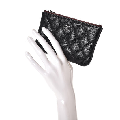 Chanel Caviar Quilted Small Cosmetic Case Black 2 of 8