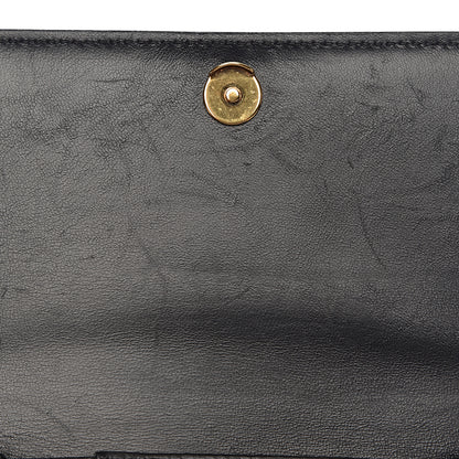 Balenciaga Crocodile Embossed Patent B Wallet On Chain Black 8 of 11