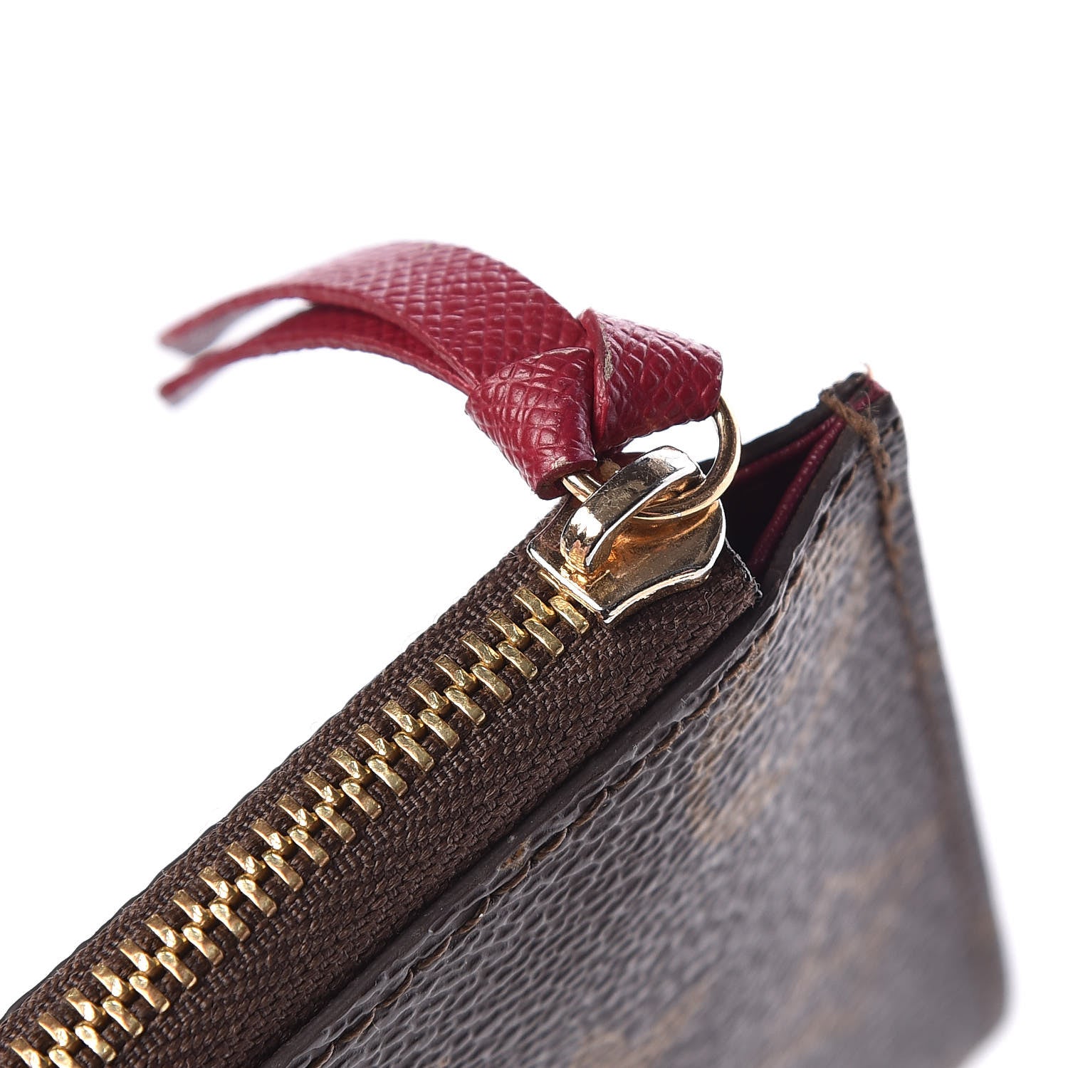 Louis Vuitton Monogram Felicie Chain Wallet Zippered Insert Fuchsia 7 of 8
