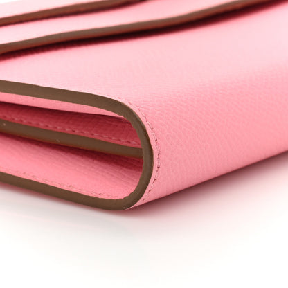 Hermes Epsom Kelly Longue Wallet Rose Confetti 10 of 15