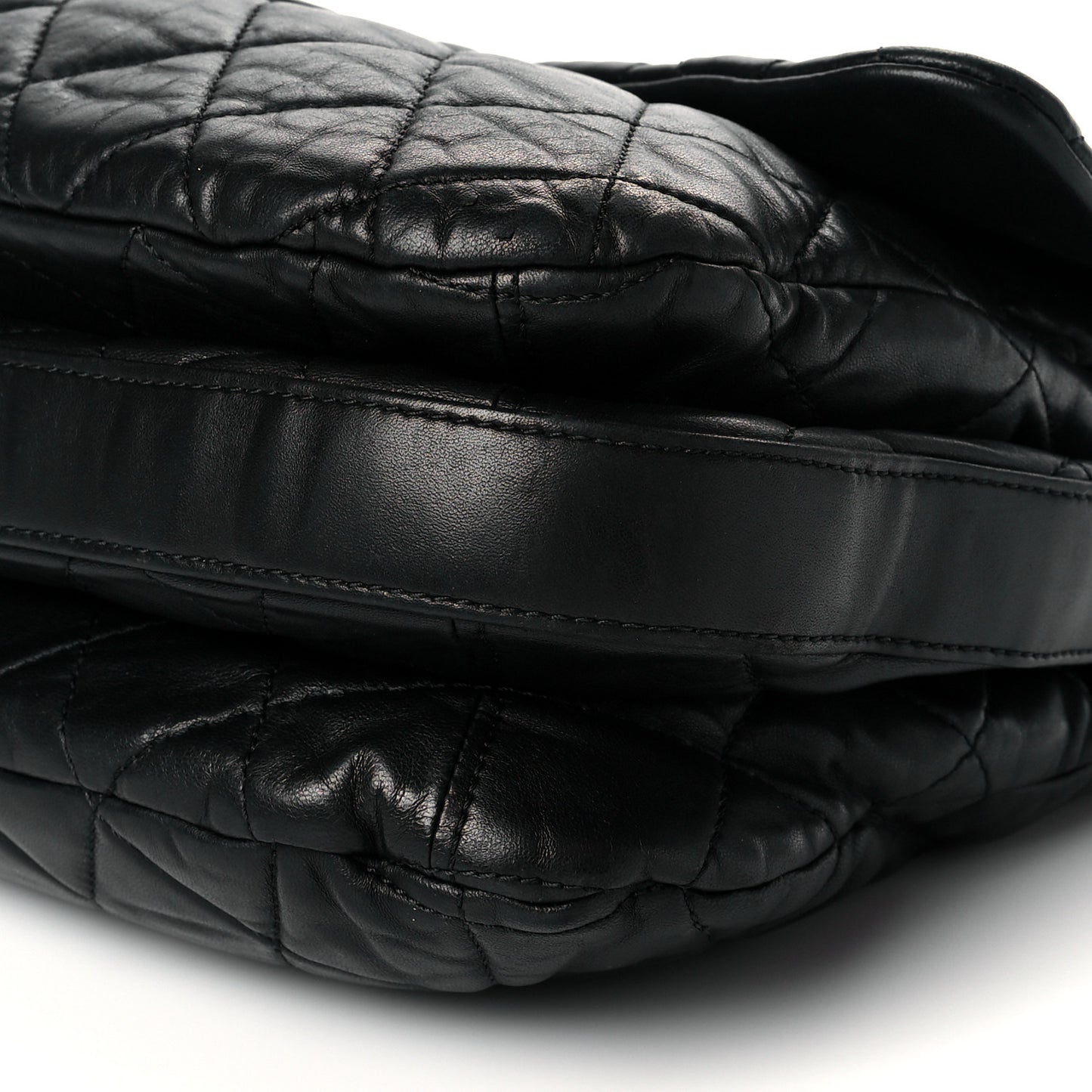 Lambskin Quilted Chanel 3 Maxi Flap Bag Black