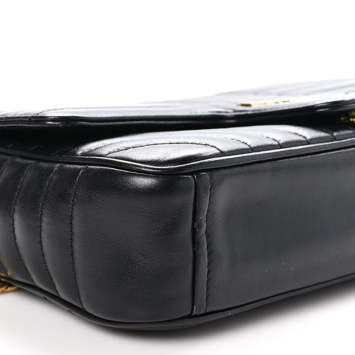 Prada Soft Calfskin Impunture Diagramme Medium Chain Flap Shoulder Bag Black 8 of 9