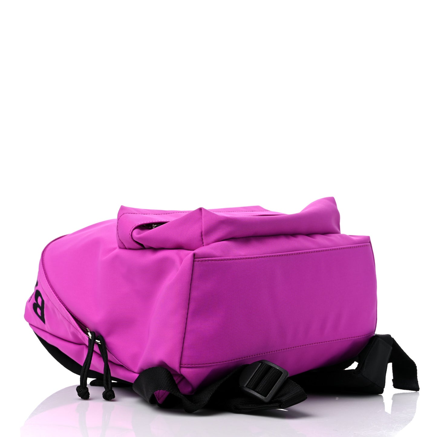 Sport Nylon Logo Embroidered S Wheel Backpack Fuchsia Black