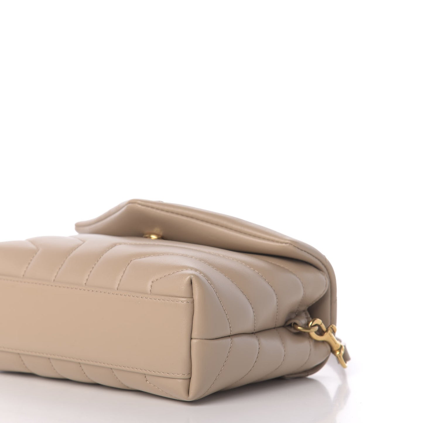 Calfskin Y Quilted Monogram Toy Loulou Crossbody Bag Dark Beige