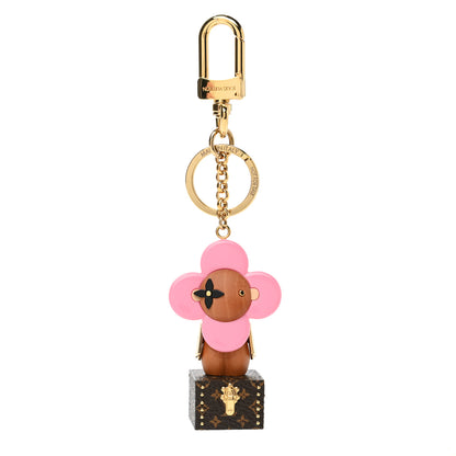 Louis Vuitton Resin Wood Vivienne Trunk VIP Bag Charm Key Holder Pink 1 of 4
