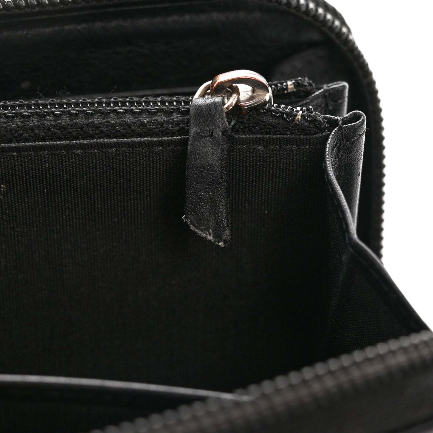 Caviar Large Timeless CC Zip Around Wallet Black