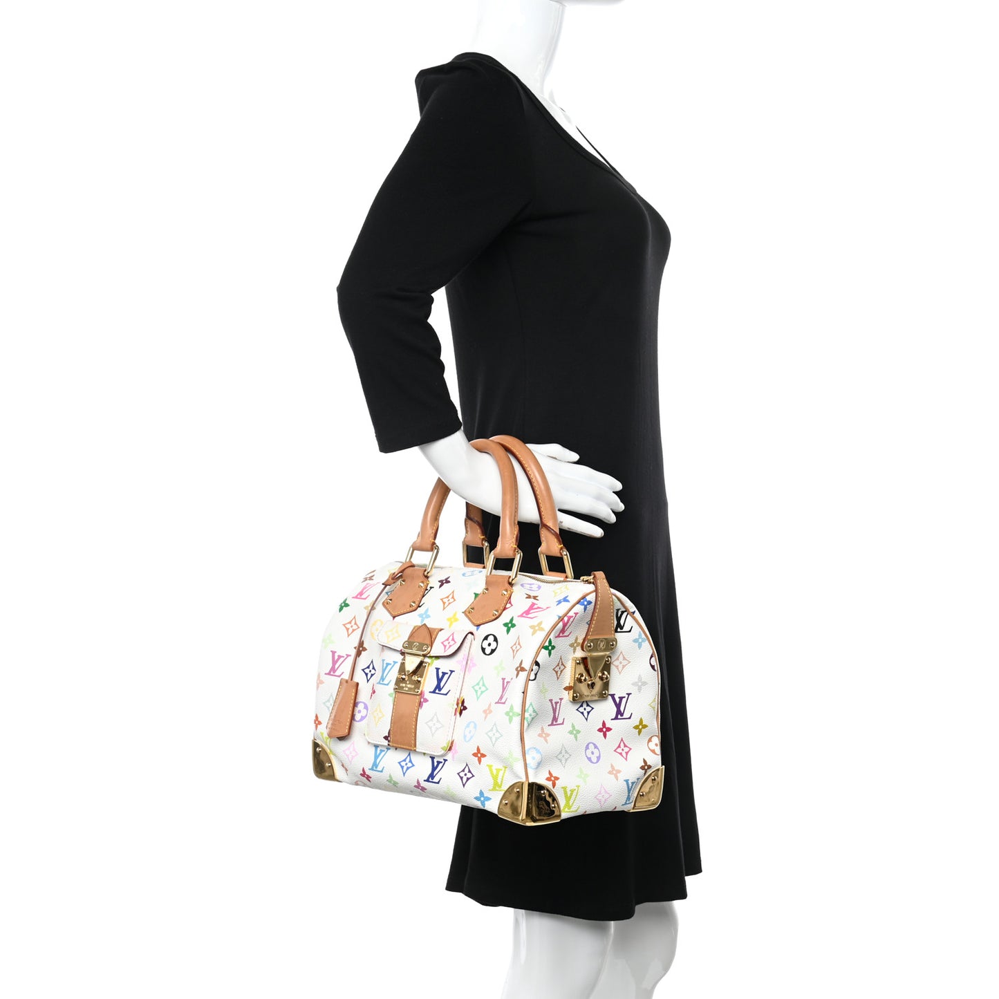 Monogram Multicolor Speedy 30 White