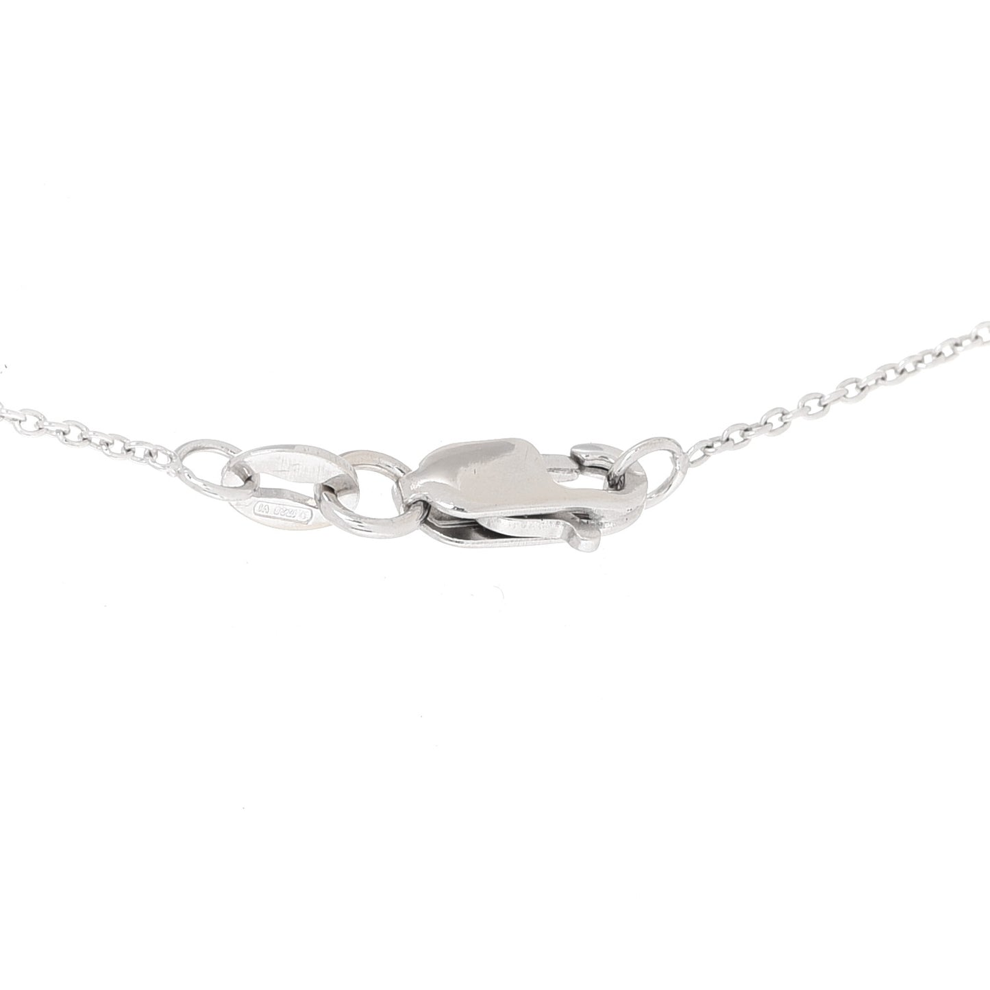 18K White Gold Diamond Love Letter A Pendant Necklace