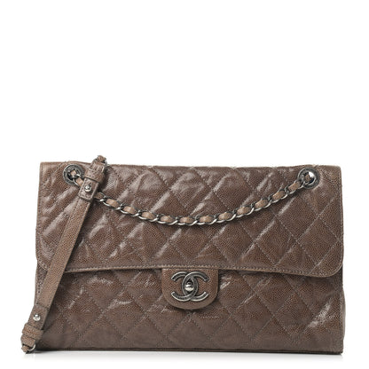 Chanel Crumpled Grained Calfskin Jumbo CC Crave Flap Beige 1 of 11