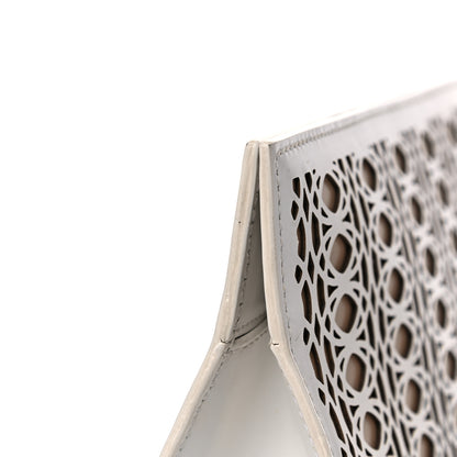Alaia Calfskin Laser Cut Clutch White 14 of 15