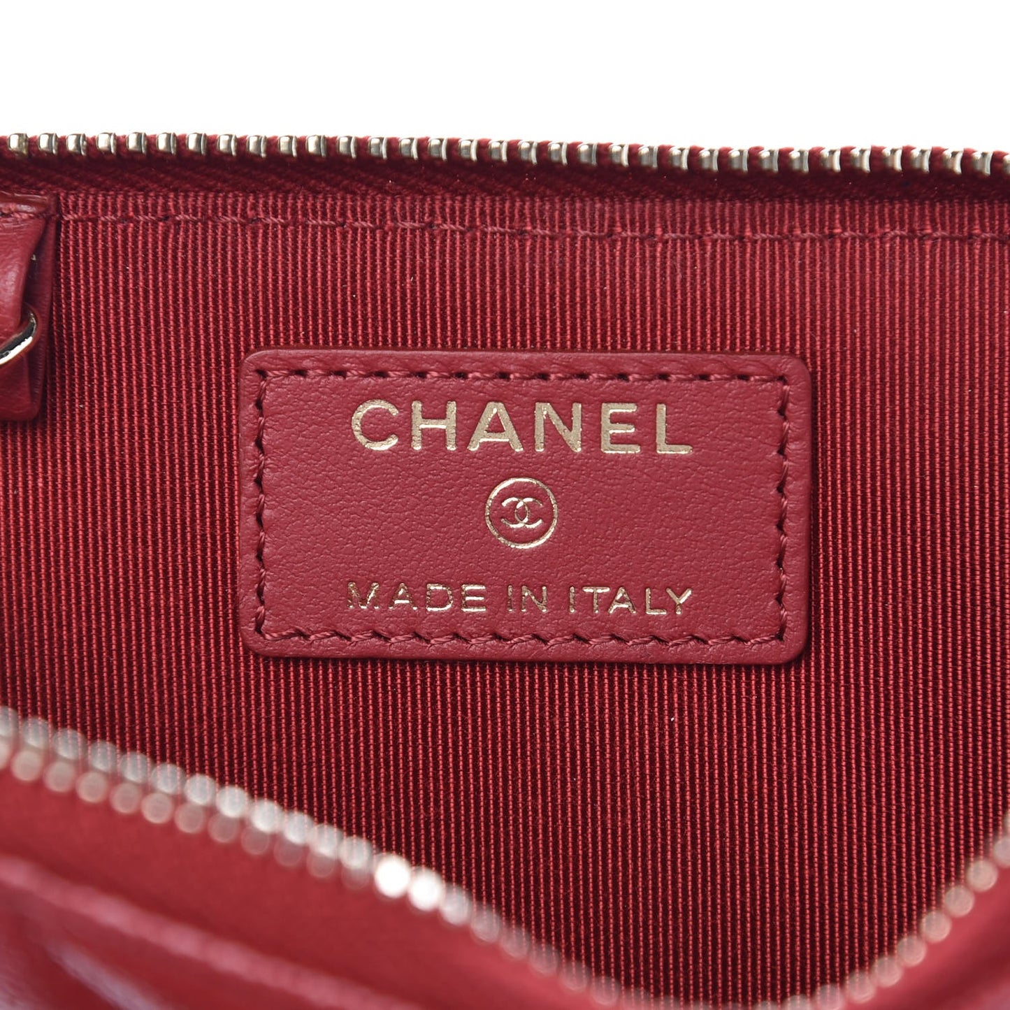 Caviar Quilted Key Holder Case Red