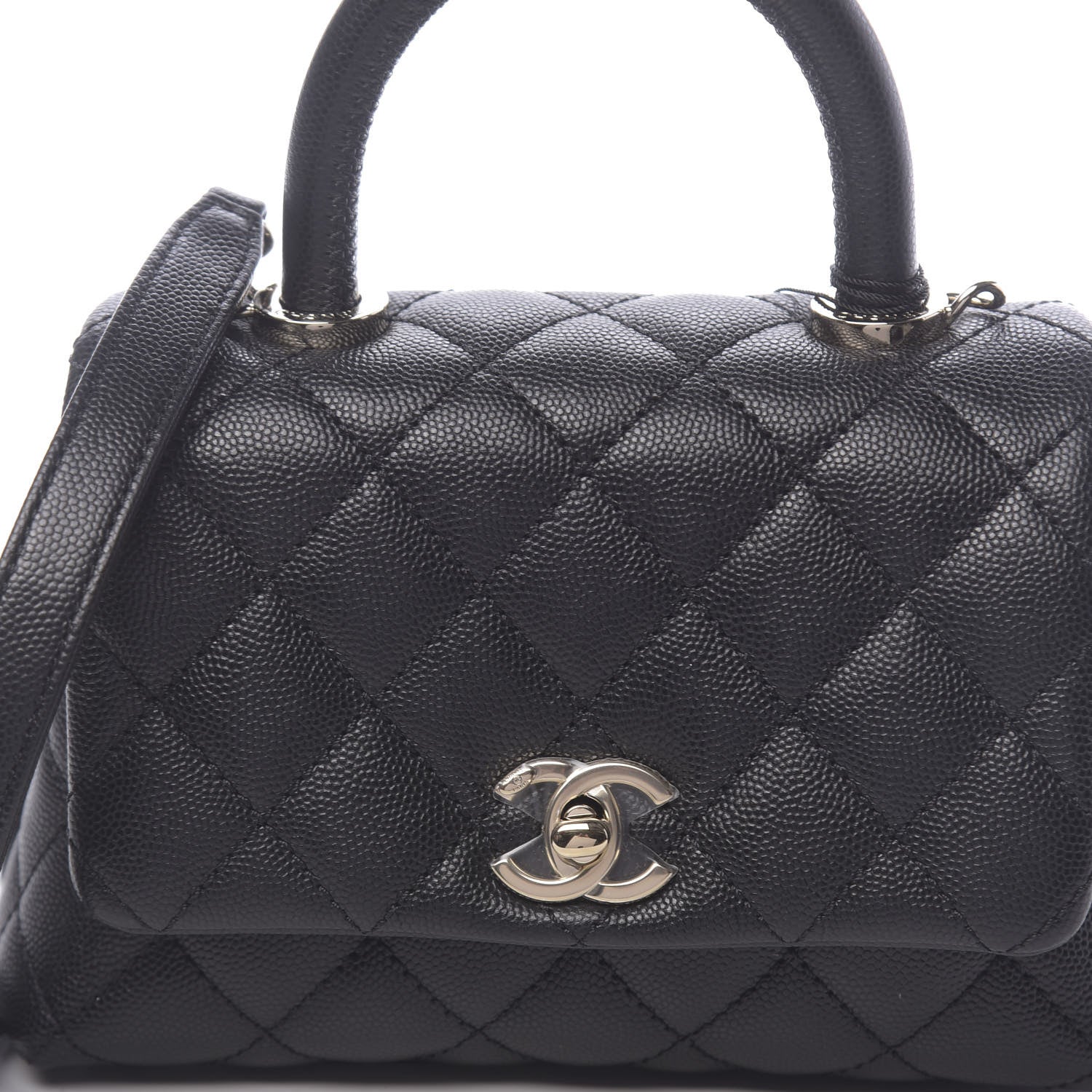 Chanel Caviar Quilted Extra Mini Coco Handle Flap Black 10 of 11