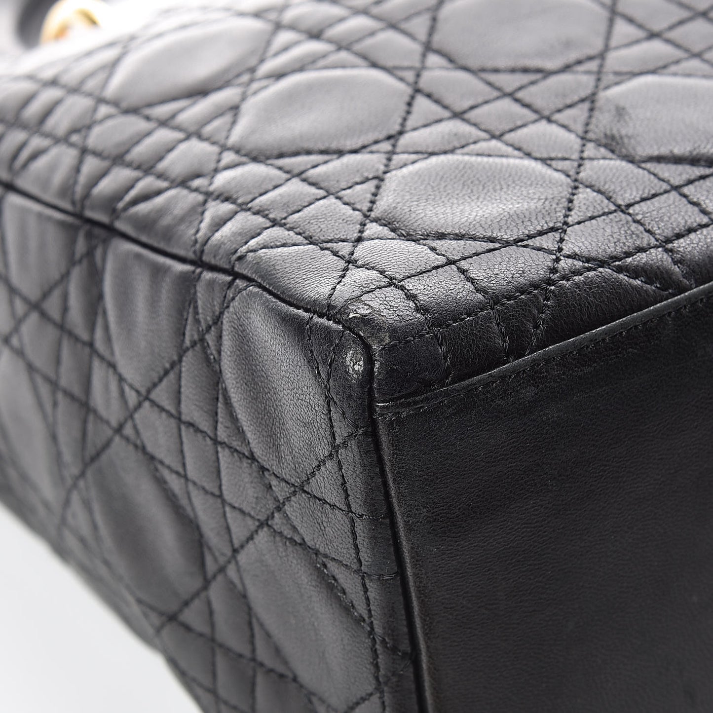 Lambskin Cannage Medium Lady Dior Black