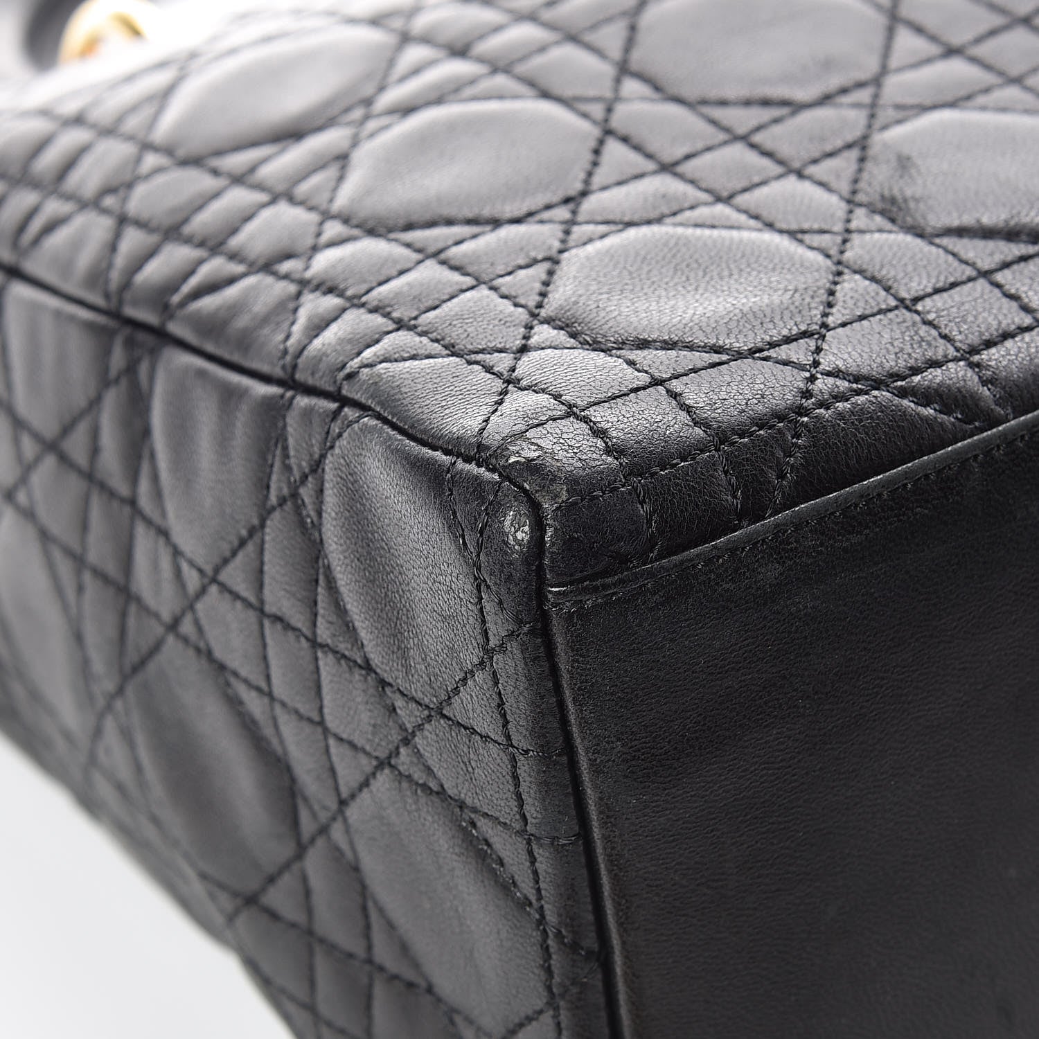 Christian Dior Lambskin Cannage Medium Lady Dior Black 11 of 21