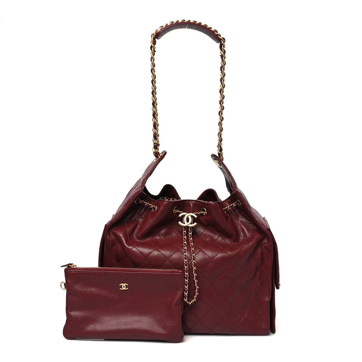 Chanel Caviar Quilted Medium Chanel 25 Handbag Burgundy 3 of 13