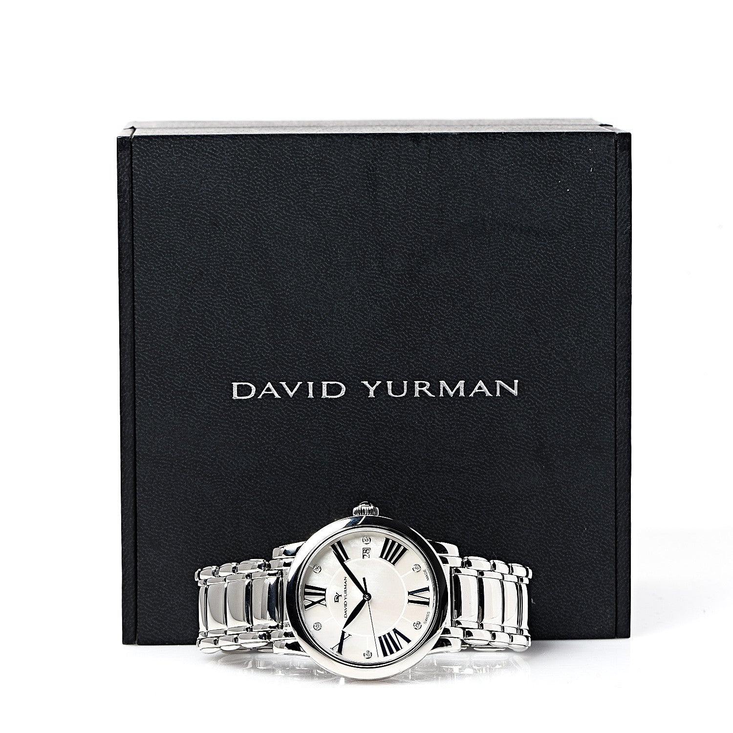 David Yurman Stainless Steel Diamond Mother of Pearl 38mm Classic Quartz Watch 6 of 6