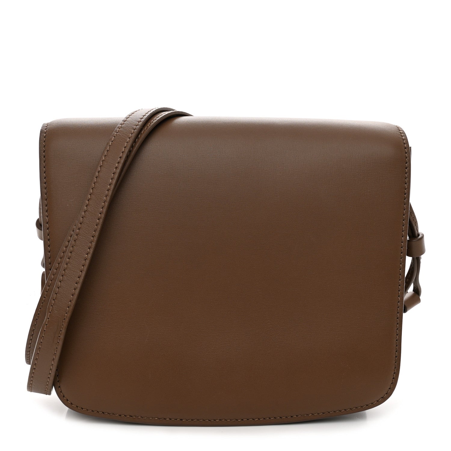 The Row Calfskin Large Julien Shoulder Bag Dark Taupe 1 of 12