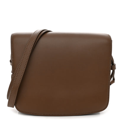 The Row Calfskin Large Julien Shoulder Bag Dark Taupe 1 of 12
