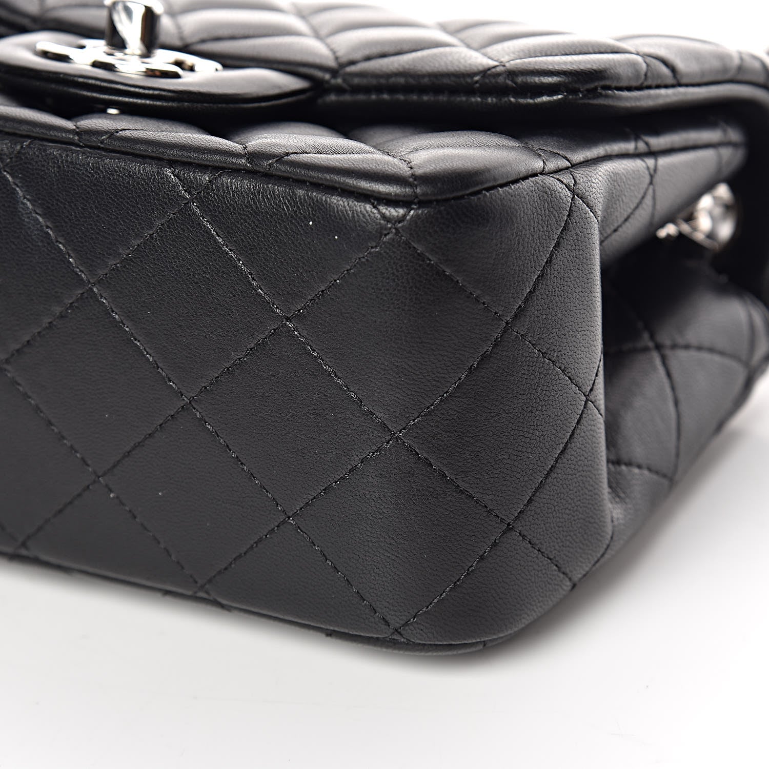 Chanel Lambskin Quilted Mini Square Flap Black 6 of 11
