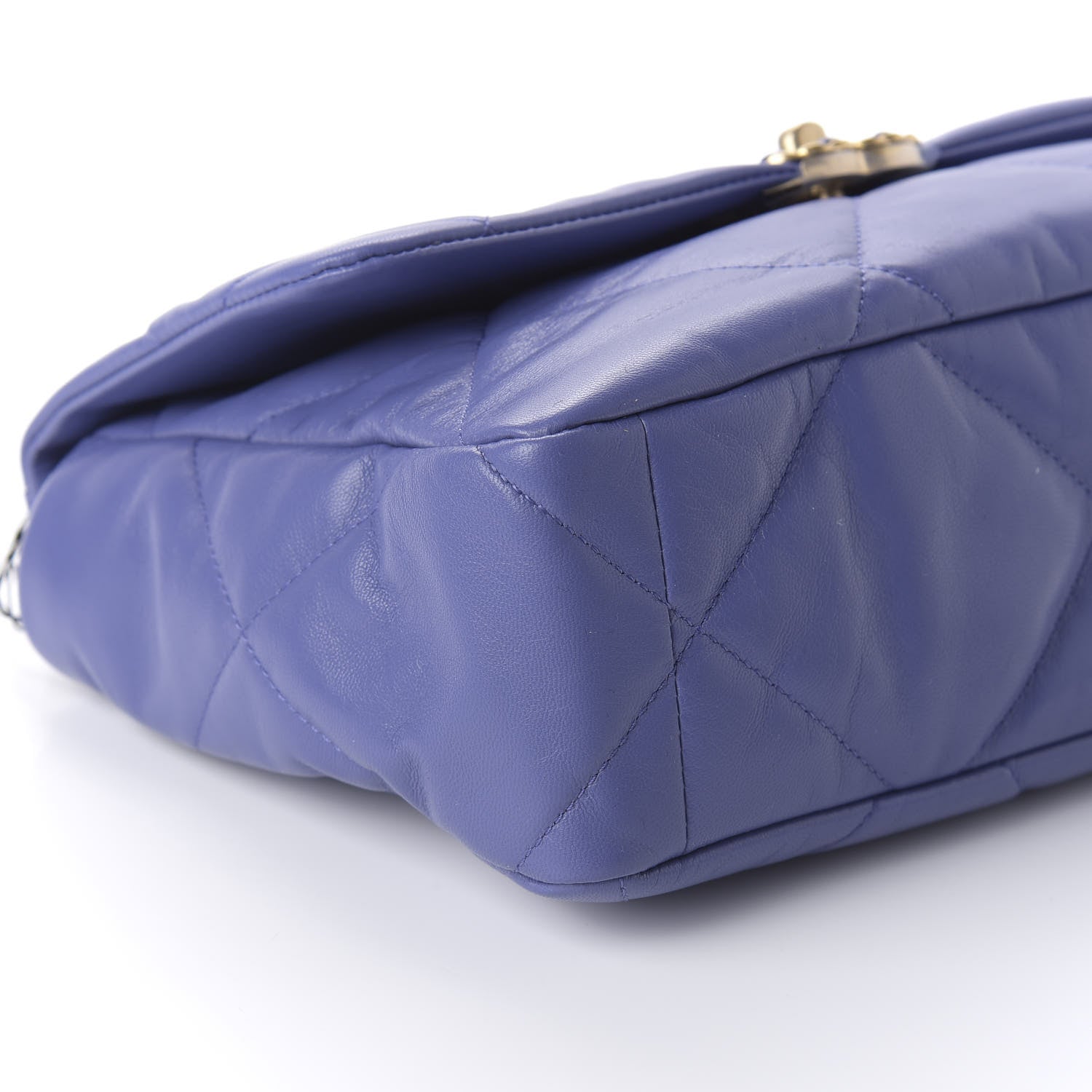 Chanel Goatskin Quilted Large Chanel 19 Flap Purple 6 of 11