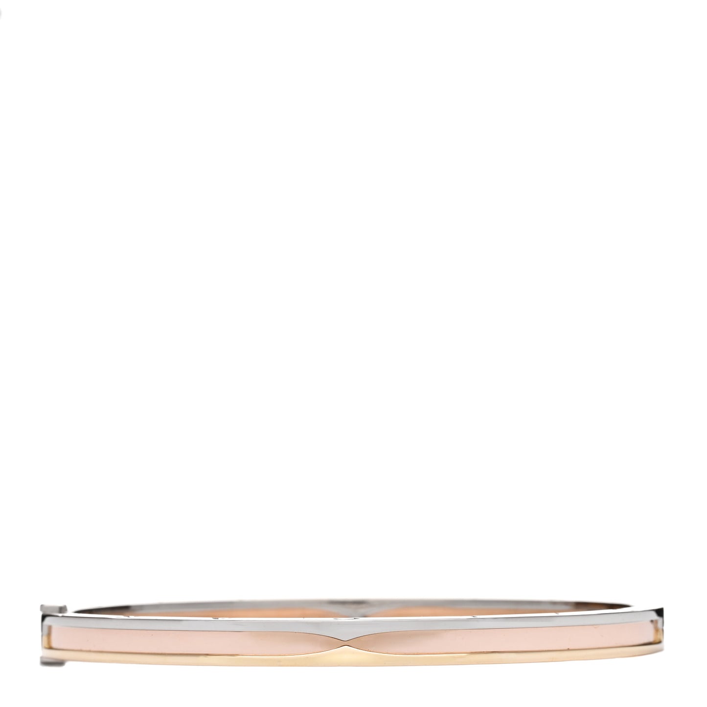 18K Yellow White Rose Gold Narrow B.Zero1 Bangle Bracelet L