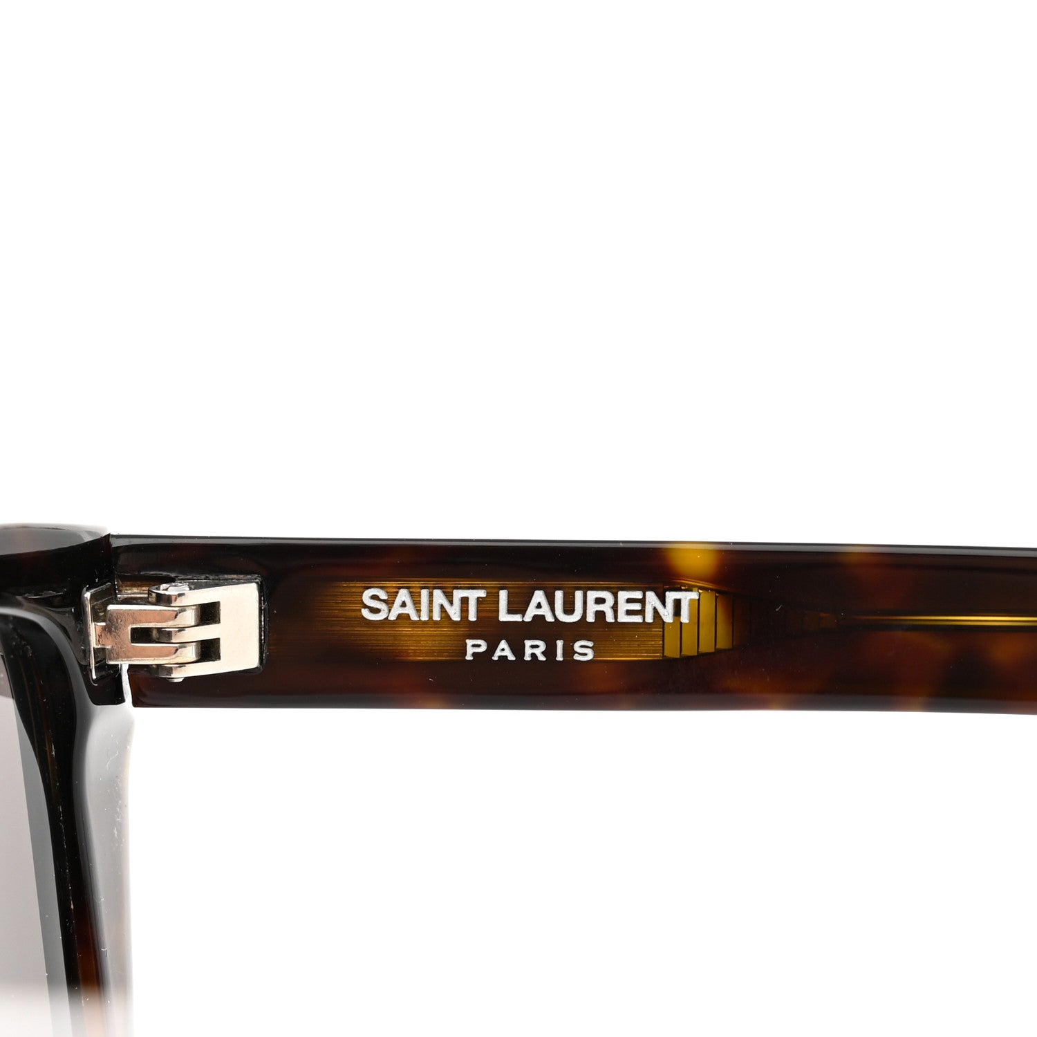 Saint Laurent Acetate Flat Top Sunglasses SL1 Tortoise 6 of 8