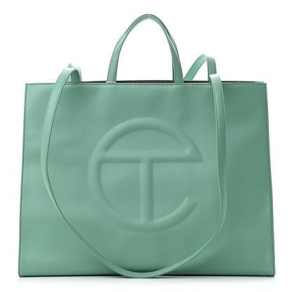 Telfar Vegan Leather Large Shopping Bag Sage 1 of 11