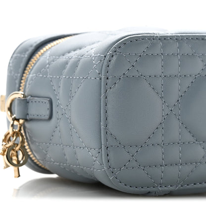 Christian Dior Lambskin Cannage Micro Lady Dior Vanity Case Cloud Blue 9 of 11