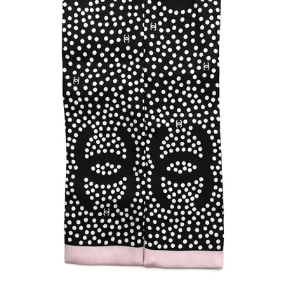 Chanel Silk CC Slim Bandeau Scarf Black Light Pink 2 of 3