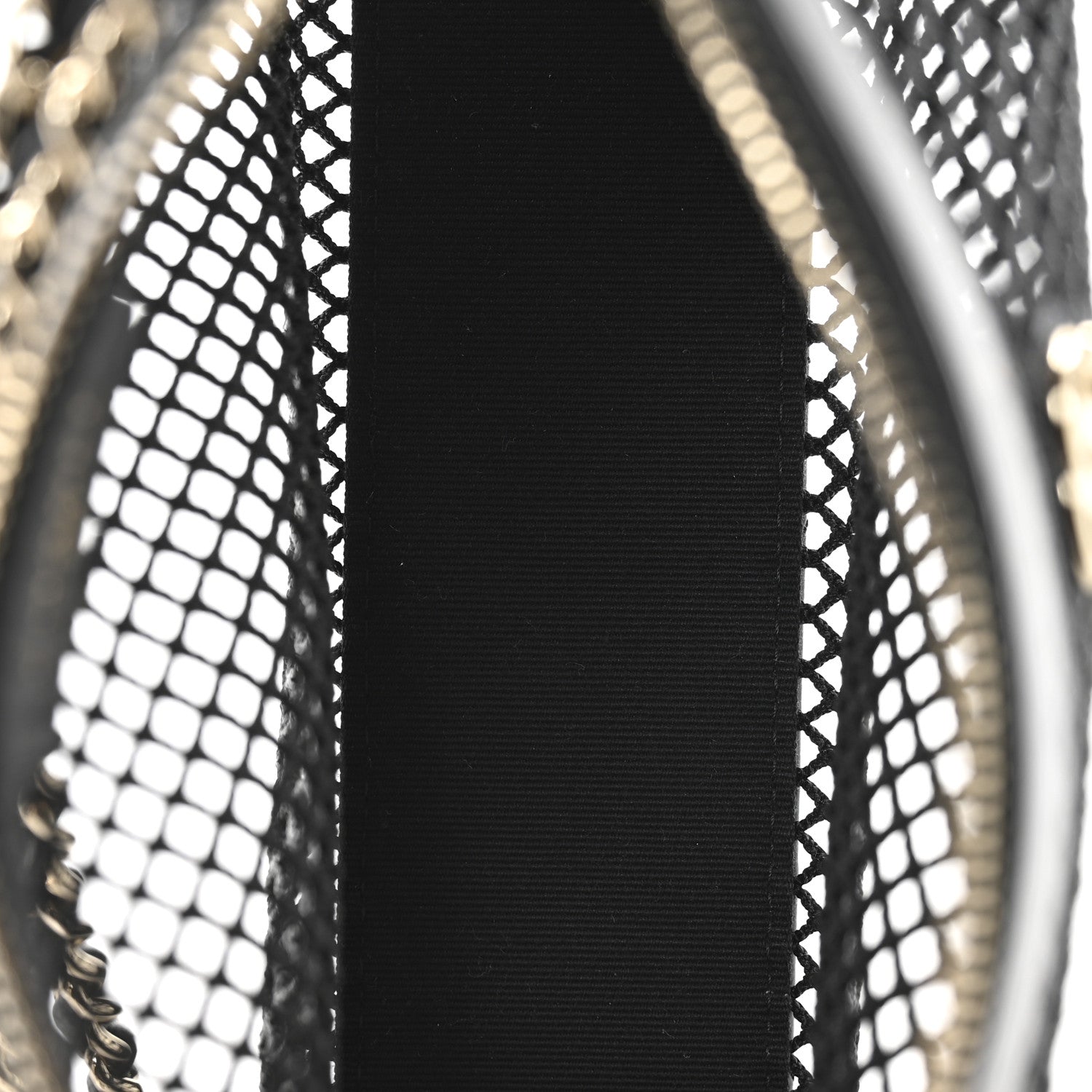 Chanel Mesh Shiny Lambskin Clutch With Chain Black 6 of 11