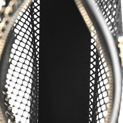 Chanel Mesh Shiny Lambskin Clutch With Chain Black 6 of 11