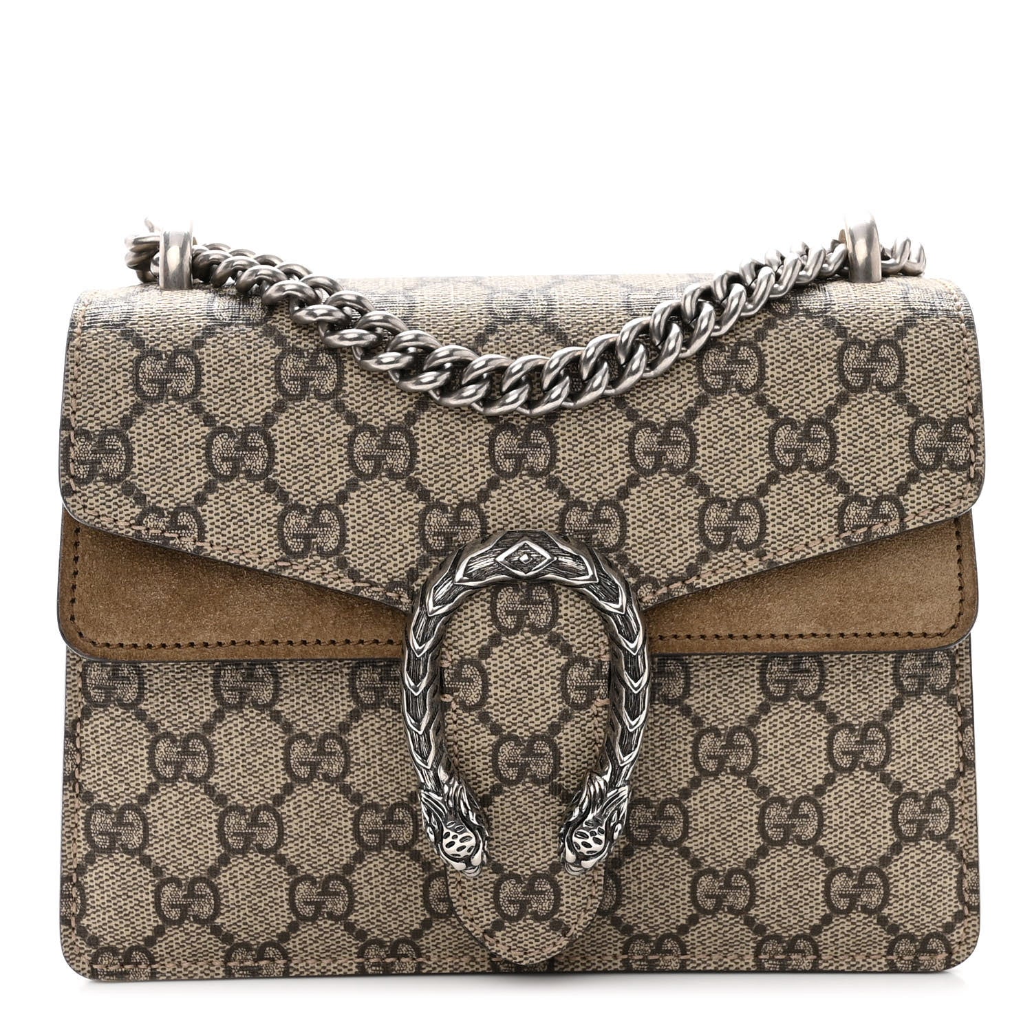 Gucci GG Supreme Monogram Mini Dionysus Shoulder Bag Taupe 1 of 9