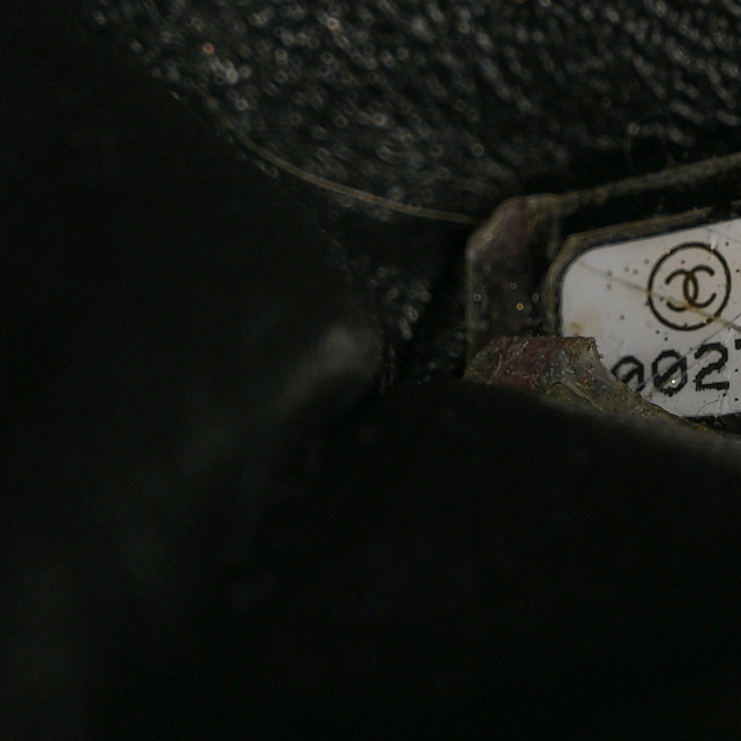 Shiny Distressed Calfskin Quilted Jumbo Double Flap So Black