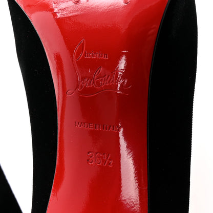 Christian Louboutin Velvet 100 Pumps 36.5 Black 7 of 8