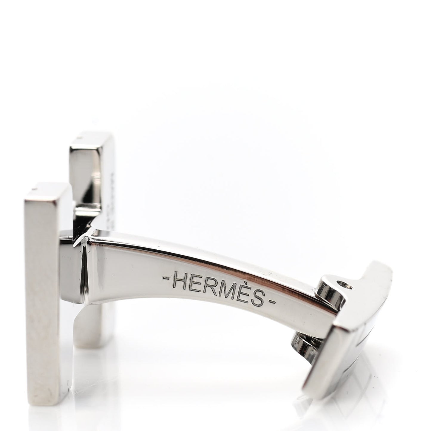 Palladium H Au Carre Cufflinks Silver