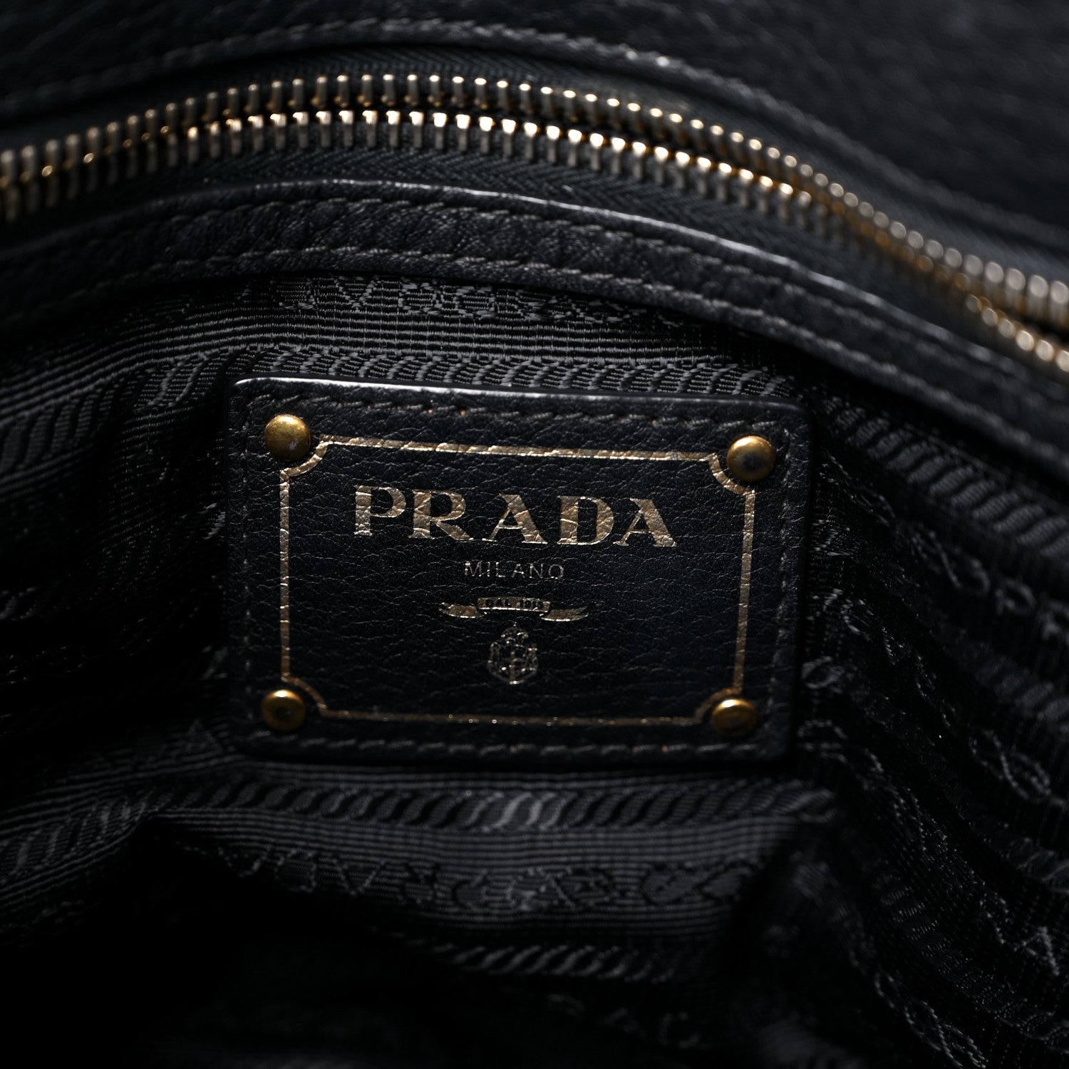 Prada Tessuto Nylon Vitello Daino Tote Black 6 of 12