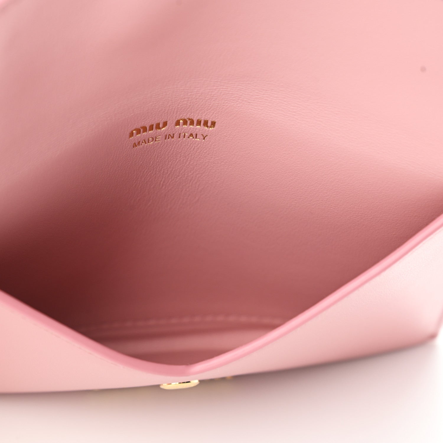 Miu Miu Soft Calfskin Heart Envelope Wallet Wristlet Rosa 6 of 15