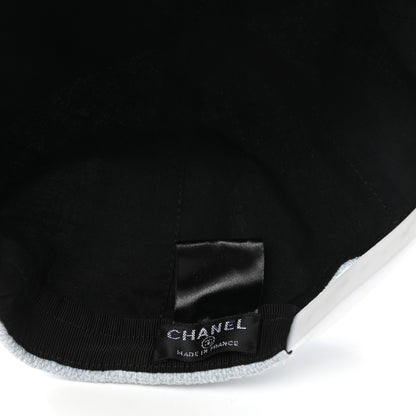 Chanel Tweed Sequin Airline CC Cap Hat Light Blue 8 of 8