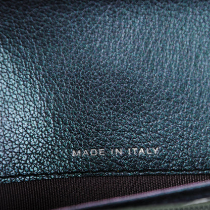 Chanel Iridescent Goatskin Quilted Large Gusset Flap Wallet Purple 7 of 8