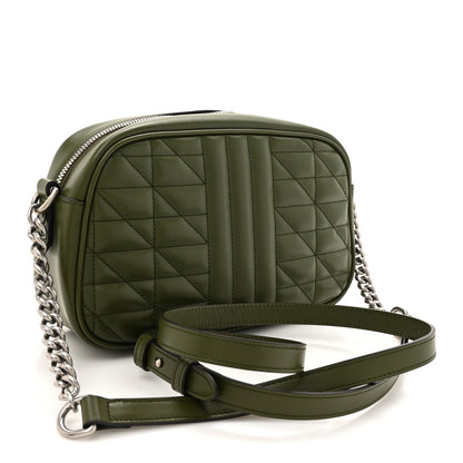 Gucci Calfskin Matelasse Aria Small GG Marmont Chain Shoulder Bag Military Wood 3 of 10