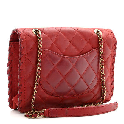 Chanel Iridescent Calfskin Small Happy Stitch Flap Red 3 of 12