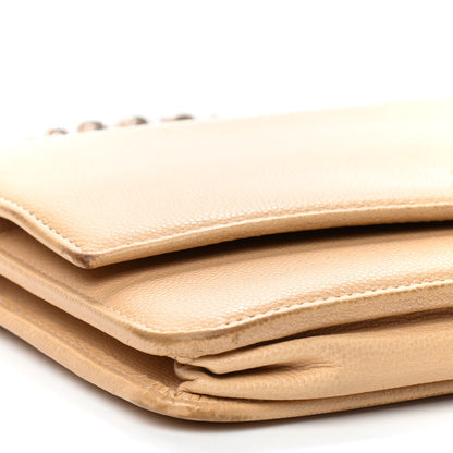 Chanel Caviar Sevruga Wallet on Chain WOC Beige 9 of 16