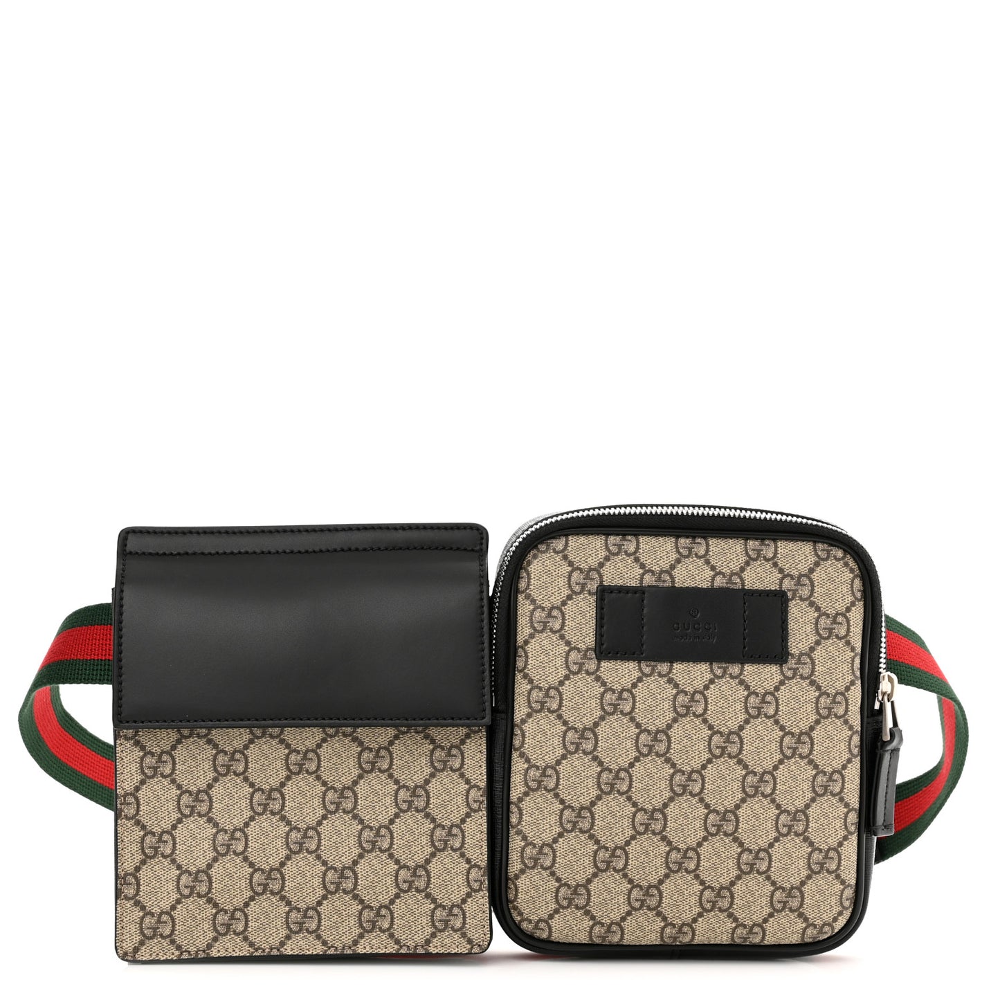 GG Supreme Monogram Web Belt Bag Black