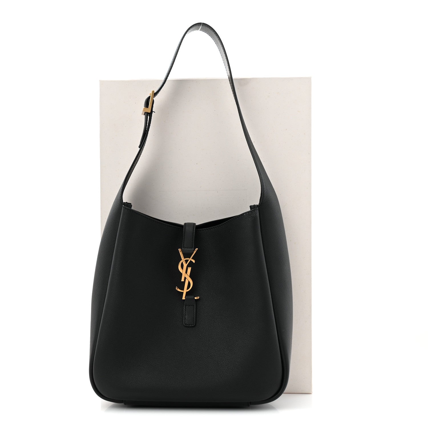 Saint Laurent Grained Calfskin Small Le 5 A 7 Soft Hobo Black 12 of 12