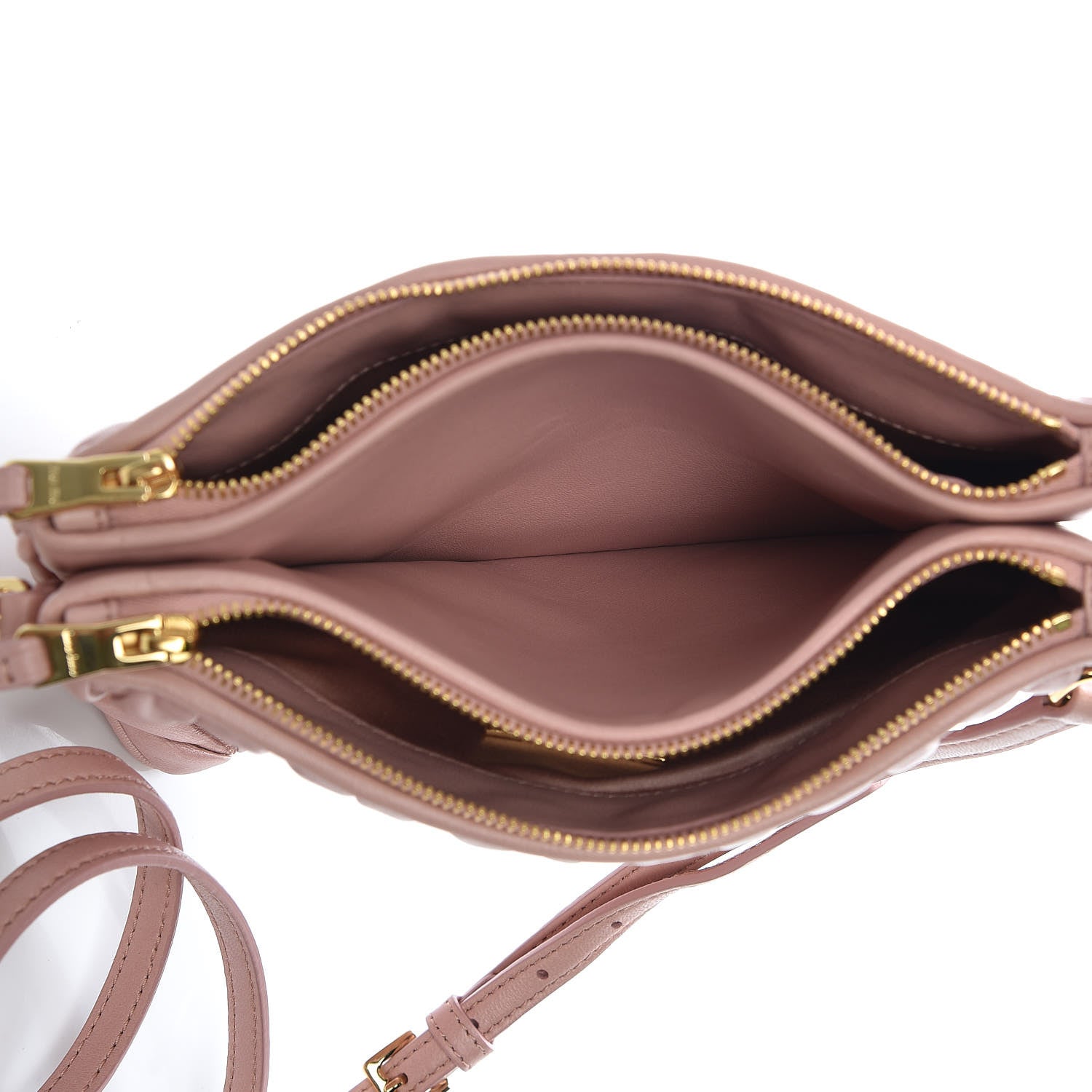 Miu Miu Nappa Matelasse Double Zip Crossbody Orchidea 7 of 12