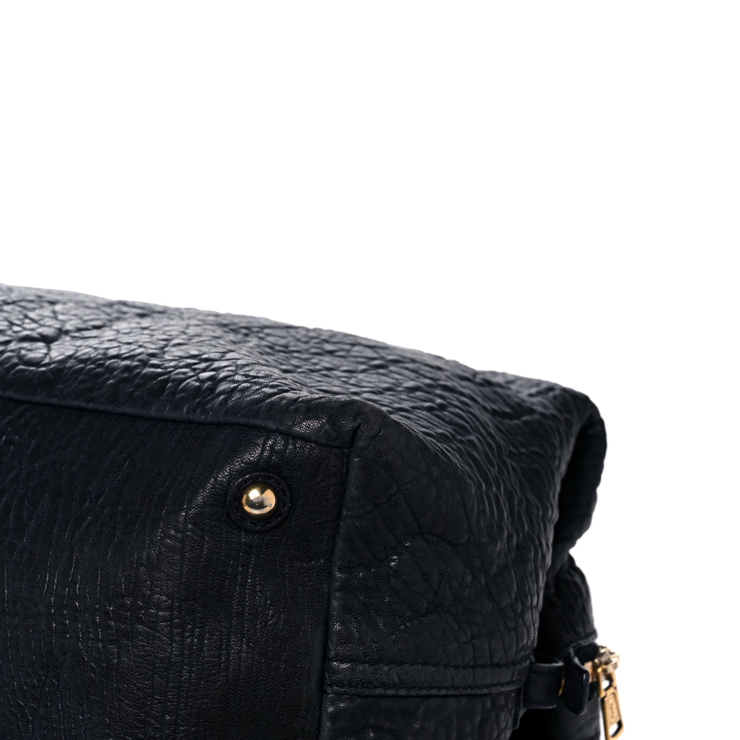 Saint Laurent Pebbled Lambskin Medium Easy Sac Black 9 of 17