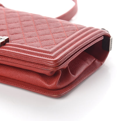 Chanel Caviar Quilted Medium Boy Flap Red 7 of 8