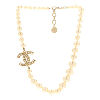 Chanel Pearl CC 100th Anniversary Necklace Light Gold 3 of 6
